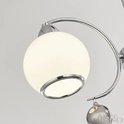 Люстра на штанге Neapolis-76207 276207/3 Ni Arte Milano белая на 3 лампы, основание никель в стиле современный фото 5 Люстра на штанге Neapolis-76207 276207/3 Ni Arte Milano белая на 3 лампы, основание никель в стиле современный фото 5