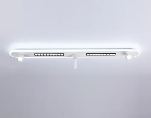 Светильник потолочный LED FL51451 Ambrella light белый 1 лампа, основание белое в стиле современный хай-тек линейный фото 3