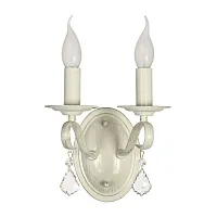 Бра хрустальный Viticella E 2.1.2.602 C Arti Lampadari без плафона 2 лампы, основание бежевое в стиле классический 