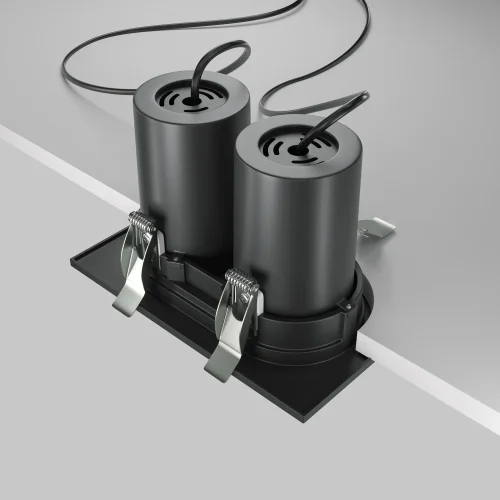 Светильник точечный LED Hidden DL045-02-10W3K-B Maytoni чёрный на 2 лампы, основание чёрное в стиле современный хай-тек фото 8