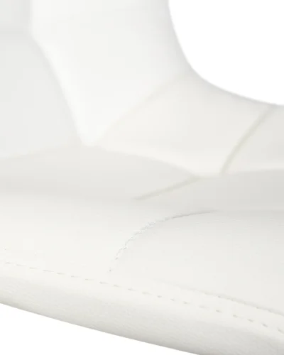 Стул барный 5017_WhiteBase-LM TAILOR WHITE, цвет сиденья белый, цвет основания белый Dobrin, белый/экокожа, ножки/металл/белый, размеры - 920*1130***470*490 фото 2