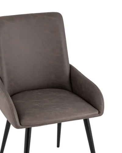 Стул Мюнхен искуственная замша коричневый УТ000035938 Stool Group, коричневый/искусственная замша, ножки/металл/чёрный, размеры - ****530*580 фото 3