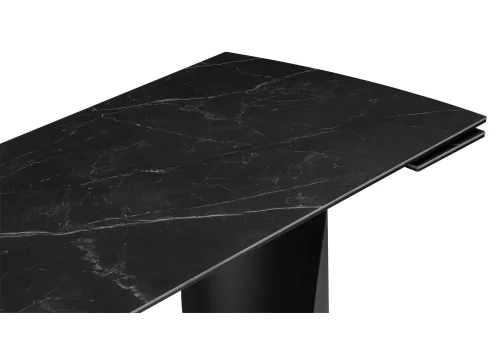 Керамический стол Готланд 160(220)х90х79 черный мрамор / черный 553536 Woodville столешница чёрная из керамика фото 5
