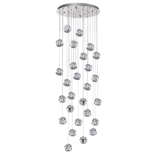 Люстра каскадная LED Jemstone 5084/120L Odeon Light прозрачная на 1 лампу, основание хром в стиле современный 