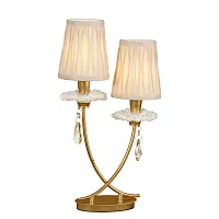 Настольная лампа SOPHIE 6296 Mantra бежевая 2 лампы, основание золотое металл в стиле современный 