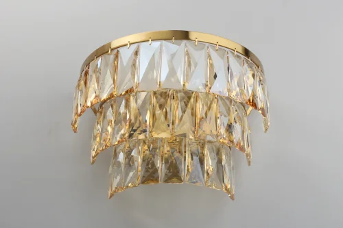 Бра Francheska APL.837.01.02 Aployt янтарный на 2 лампы, основание бронзовое в стиле классический  фото 2