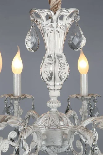 Люстра подвесная Carbonia OML-76903-06 Omnilux без плафона на 6 ламп, основание белое в стиле классический  фото 6