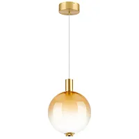 Светильник подвесной LED Colore 805403 Lightstar янтарный 1 лампа, основание золотое в стиле арт-деко 