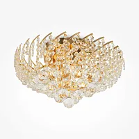 Люстра хрустальная Karolina DIA120-06-G Maytoni прозрачная на 6 ламп, основание золотое в стиле классический 