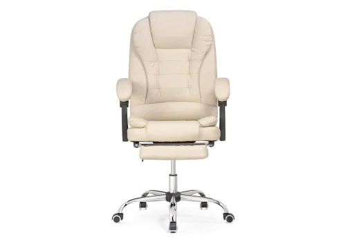 Компьютерное кресло Orvil cream 15570 Woodville, кремовый/экокожа, ножки/металл/хром, размеры - *1220***610* фото 3