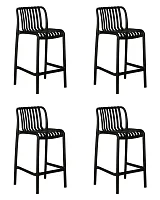 Стул полубарный набор 4 шт. SET-4 777-1PP-LMZL CHLOE, цвет черный Dobrin, /полимер, ножки/пластик/чёрный, размеры - *910***440*510 Стул полубарный набор 4 шт. SET-4 777-1PP-LMZL CHLOE, цвет черный Dobrin, /полимер, ножки/пластик/чёрный, размеры - *910***440*510