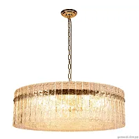 Люстра подвесная хрустальная Nevada 10297/800 French gold LOFT IT прозрачная на 18 ламп, основание золотое в стиле современный 