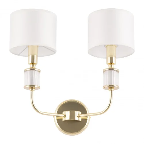 Бра AM348401 348401/2W NGD Arte Milano белый на 2 лампы, основание золотое в стиле современный Бра AM348401 348401/2W NGD Arte Milano белый на 2 лампы, основание золотое в стиле современный