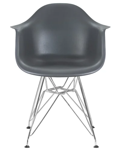 Стул обеденный 620BPP-LMZL DAW CHROME, цвет сиденья серый, цвет основания хромированная сталь Dobrin, серый/, ножки/металл/хром, размеры - ****620*645 фото 7
