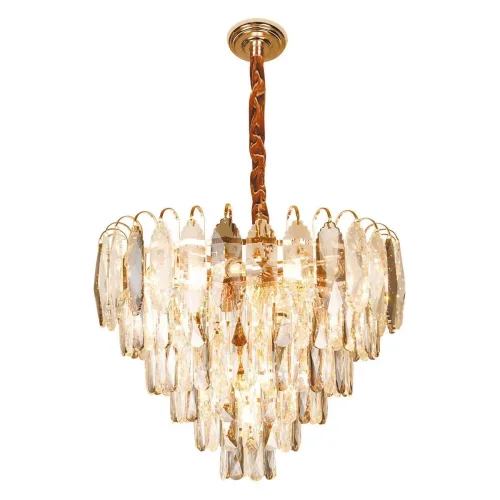 Люстра подвесная Bogoria 2101/17S Escada прозрачная на 17 ламп, основание золотое в стиле классический 
