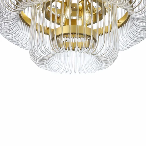Люстра подвесная Grosseto SL1228.203.12 ST-Luce прозрачная на 12 ламп, основание золотое в стиле арт-деко  фото 6