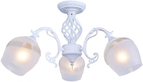 Люстра потолочная Iris TL1140-3H Toplight белая на 3 лампы, основание белое в стиле современный 