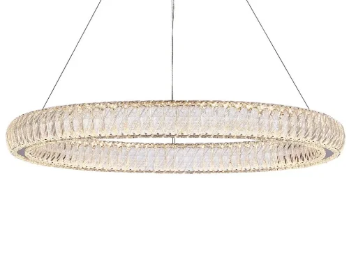 Люстра подвесная LED 8291/80 gold Newport прозрачная на 1 лампу, основание золотое в стиле современный кольца фото 2