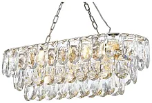 Люстра подвесная хрустальная Lavinia WE106.13.103 Wertmark прозрачная на 13 ламп, основание золотое в стиле классика 