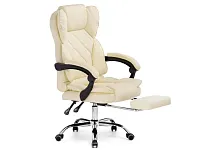 Компьютерное кресло Kolson сream 15340 Woodville, кремовый/экокожа, ножки/металл/хром, размеры - *1240***640*680