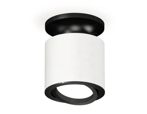 Светильник накладной XS7401081 Ambrella light белый 1 лампа, основание чёрное в стиле хай-тек современный круглый фото 2