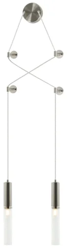Бра Satori 2161/11/02WP Stilfort прозрачный на 2 лампы, основание никель в стиле современный 