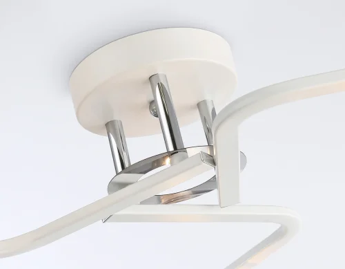Люстра потолочная TR303217 Ambrella light серая прозрачная на 3 лампы, основание белое в стиле классический современный  фото 5