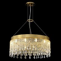 Люстра подвесная AQUA SP12 Crystal Lux прозрачная на 12 ламп, основание латунь в стиле американский Люстра подвесная AQUA SP12 Crystal Lux прозрачная на 12 ламп, основание латунь в стиле американский