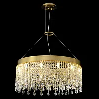 Люстра подвесная AQUA SP12 Crystal Lux прозрачная на 12 ламп, основание латунь в стиле американский Люстра подвесная AQUA SP12 Crystal Lux прозрачная на 12 ламп, основание латунь в стиле американский