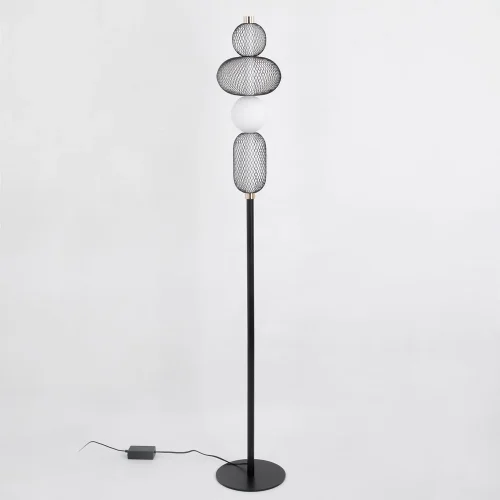 Торшер LED LSP-0945 Lussole чёрный белый на 1 лампу, основание чёрное в стиле современный фото 2
