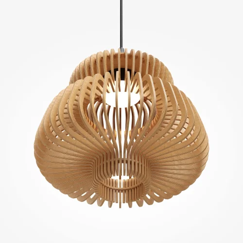 Светильник подвесной LED MOD465PL-L12BK1 Namiki Maytoni бежевый коричневый на 1 лампу, основание чёрное в стиле современный кантри фото 2 Светильник подвесной LED MOD465PL-L12BK1 Namiki Maytoni бежевый коричневый на 1 лампу, основание чёрное в стиле современный кантри фото 2