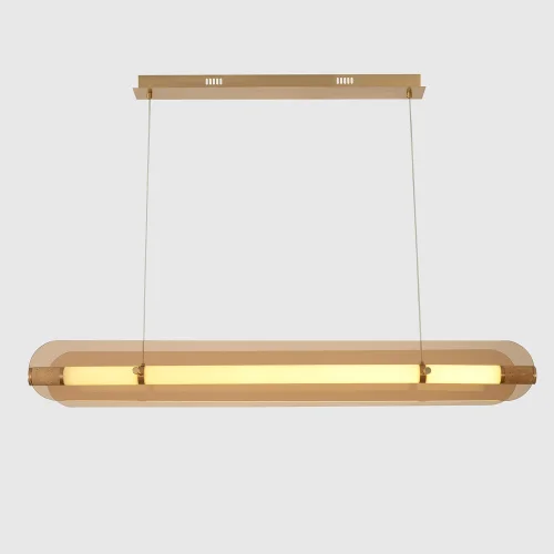 Светильник подвесной LED AMARILLO SP70W LED BRASS Crystal Lux янтарный на 1 лампу, основание латунь в стиле современный фото 3