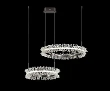Люстра подвесная LED с пультом Лаура 08245,12PA Kink Light прозрачная на 2 лампы, основание прозрачное в стиле флористика современный ветви с пультом кольца