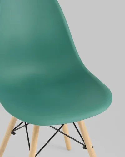 Стул EAMES, серо-зеленый УТ000037595 Stool Group, /, ножки/массив бука/бежевый, размеры - *815***460*530 фото 4