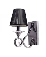 Бра Negrio LDW 8903-1 Lumina Deco чёрный 1 лампа, основание хром в стиле классический 