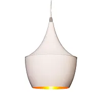 Светильник подвесной лофт Foggi LDP 7712-B WT Lumina Deco белый золотой 1 лампа, основание белое в стиле лофт модерн 