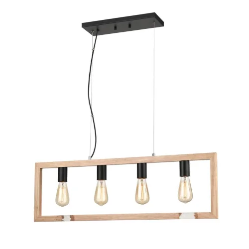 Светильник подвесной лофт Copeland VL6222P14 Vele Luce бежевый на 4 лампы, основание чёрное в стиле лофт фото 3