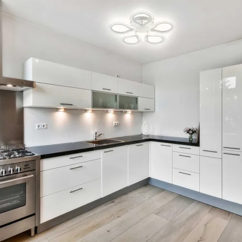 Люстра потолочная LED с пультом Menita 10270/5LED Escada прозрачная на 1 лампу, основание белое в стиле современный с пультом фото 4