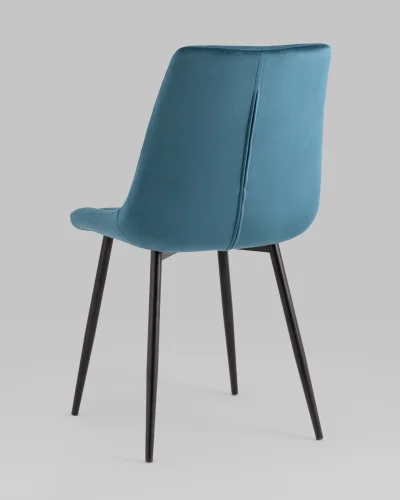 Стул Флекс New, велюр сине-зеленый УТ000039291 Stool Group, зелёный/велюр, ножки/металл/чёрный, размеры - *830**** фото 7