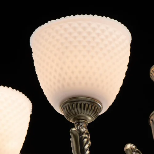 Люстра подвесная Фелиция 114010308 MW-Light белая на 8 ламп, основание античное бронза в стиле классический  фото 5