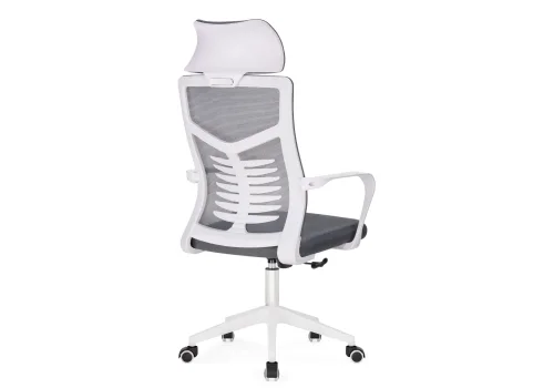 Компьютерное кресло Montana dark gray / white 15619 Woodville, серый/сетка, ножки/пластик/белый, размеры - *1280***620*580 фото 5