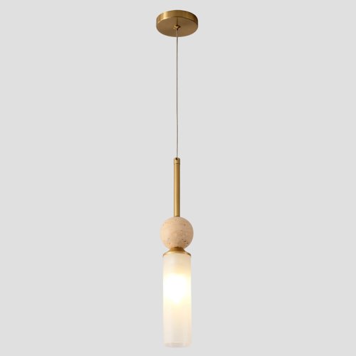 Светильник подвесной SIMPLY SP1 BRASS Crystal Lux белый на 1 лампу, основание латунь в стиле минимализм фото 2