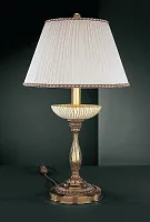 Настольная лампа P 5500 G Reccagni Angelo белая янтарная 2 лампы, основание золотое латунь металл в стиле классический 