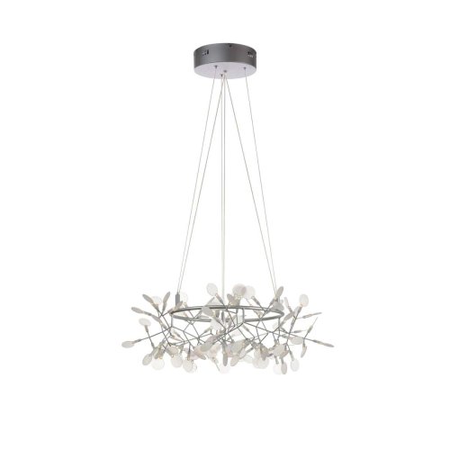 Люстра подвесная LED 9022-108S LOFT IT белая на 108 ламп, основание серебряное в стиле флористика современный ветви