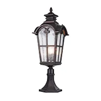 Парковый светильник Bristol 2036-1T Favourite уличный IP44 коричневый 1 лампа, плафон прозрачный в стиле кантри E27