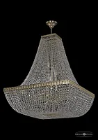Люстра потолочная хрустальная 19112/H2/80IV G Bohemia Ivele Crystal прозрачная на 22 лампы, основание золотое в стиле классический sp
