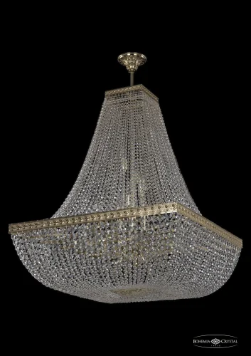 Люстра потолочная хрустальная 19112/H2/80IV G Bohemia Ivele Crystal прозрачная на 22 лампы, основание золотое в стиле классика sp