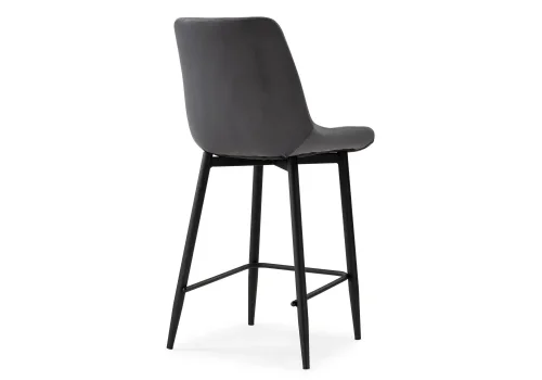 Полубарный стул Алст К темно-серый / черный 502126 Woodville, серый/велюр, ножки/металл/чёрный, размеры - ****500*560 фото 4
