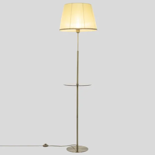 Торшер Линц CL402983T Citilux со столиком бежевый 1 лампа, основание бронзовое в стиле классический прованс
 фото 3