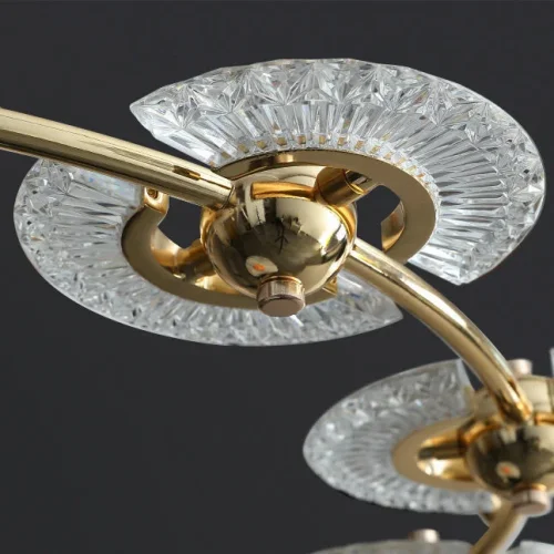 Люстра подвесная PHOENIX CH D85 219641-23 ImperiumLoft прозрачная на 8 ламп, основание латунь в стиле современный арт-деко фото 6 Люстра подвесная PHOENIX CH D85 219641-23 ImperiumLoft прозрачная на 8 ламп, основание латунь в стиле современный арт-деко фото 6